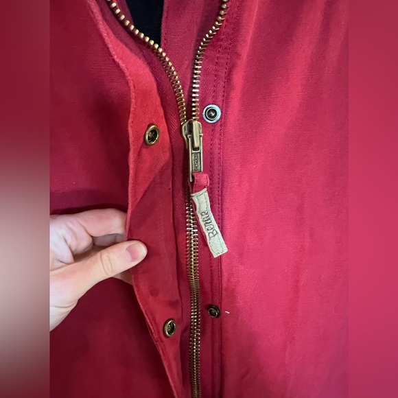 Berne Ladies Barn Coat Red Quilted Field Barn Jacket Zip up with Pockets-2XL - Picture 6 of 9